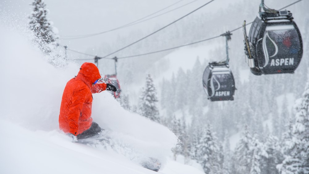 Poedersneeuw in Aspen.